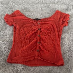 Ambiance Red Button-Down Shirt